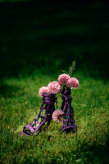 サテンストラッピーサンダルヒール (Purple)