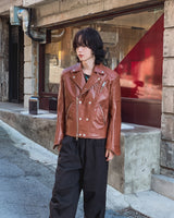 Siren biker leather jacket