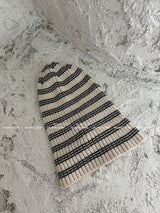 Stripe roll-up beanie