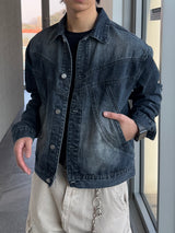 Sculp Crop Western Denim Jacket (No.848)