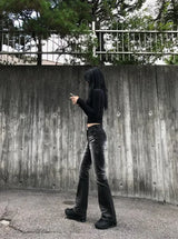 Black Raw Cut Denim