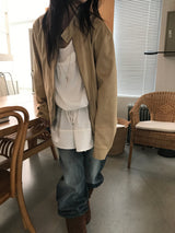 Suede harrington Jacket 