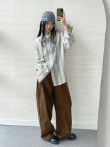 (UNISEX) ウールストックシアーサッカーシャツ