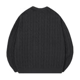 [Unisex] リザーブケーブルオーバーフィットニット [チャコール]