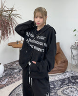 Tevi Lettering Crop Hoodie