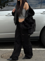 [Unisex] Fur 2way hood zip up(4color)