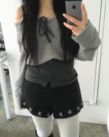 Stud winter shorts