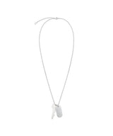M KEY DOG TAG NECKLACE_SILVER