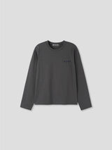 Pocket check crop long sleeve shirt