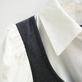 Riel Layered Bustier Shirt Top