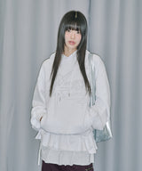 Angel Layered Skirt Hood T-shirt - OFF WHITE
