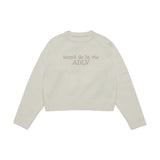 25FW WOMAN BASIC LOGO KNIT IVORY