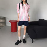 Hawain striped long-sleeved shirt