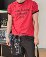 Saier Vintage Lettering Short Sleeve T-shirt