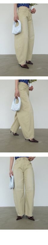 SAND BALLOON WIDE PANTS (BEIGE)