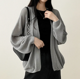 Amit Bolero Loose Fit Puff Knit Cardigan 