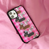 Pink Dachshund Epoxy Phone Case