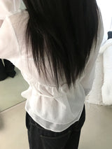 プルートホルターブラウス（アイボリー、グレー、ブラック）