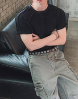 Layden Ribbed Cut-out Short Sleeve T-shirt