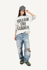 ペインティング ウォッシュド スリー クォーター Tシャツ