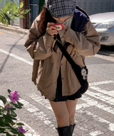About Colorful Hood Bomber Jacket