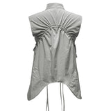 ROUND POCKET VEST . ASH GRAY