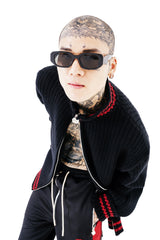 Mwoong Italy Wool Cashmere Knit Zip-up(BLACK)