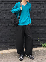 オーブ ベルテッド リネン カーブ パンツ 2C