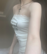 Thankstoo Lace Tube Top (White)