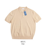 LMN ロイヤルクールリネン3ボタン半袖ニットウェア(11 colors)