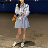 [BELLIDE MADE] FLARE SHIRT ONE PIECE