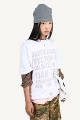 Pop-up vintage print T-shirt