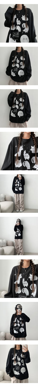 マンティルキャッツ長袖Tシャツ (3 colors)