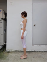 White Lace Capri Pants