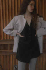 Early corduroy mini skirt_black