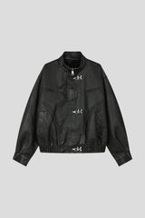 フックウォッシュ加工レザージャケット