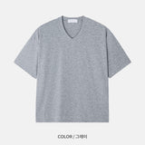 LMN サマーレイヤリングクロップVネック半袖Tシャツ (8 colors)