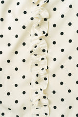 Dot frill skirt_ivory