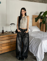 [U-BASIC] Skin Round Soft Ribbed Sleeveless