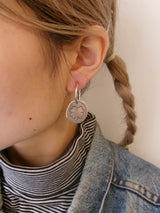 シルバープレートリーフピアス