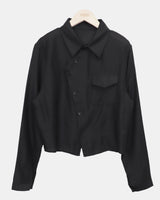 Kyuhi Diagonal Button One-Pocket Collar Shirt