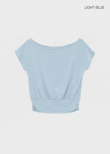 [MADE] Tepo Dolman Boat Neck Short Sleeve Top