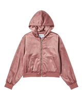 25FW WOMAN VELVET HOODIE JACKET PINK