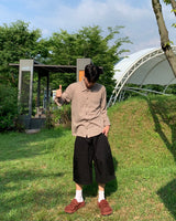 コーデュロイカラーシャツカーディガン