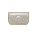Heart Lock Compact Card Wallet Metal