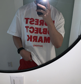 Look Number Purest Lettering Print Overfit Short Sleeve