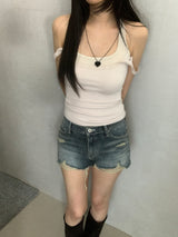 Danson Halterneck  Butterfly Lace Sleeveless