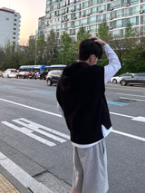 Over hood knit vest