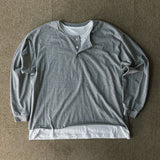 ASCLO レイヤードヘンリーネックTシャツ (3color)