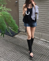 [muffler set] veil chiffon sleeveless